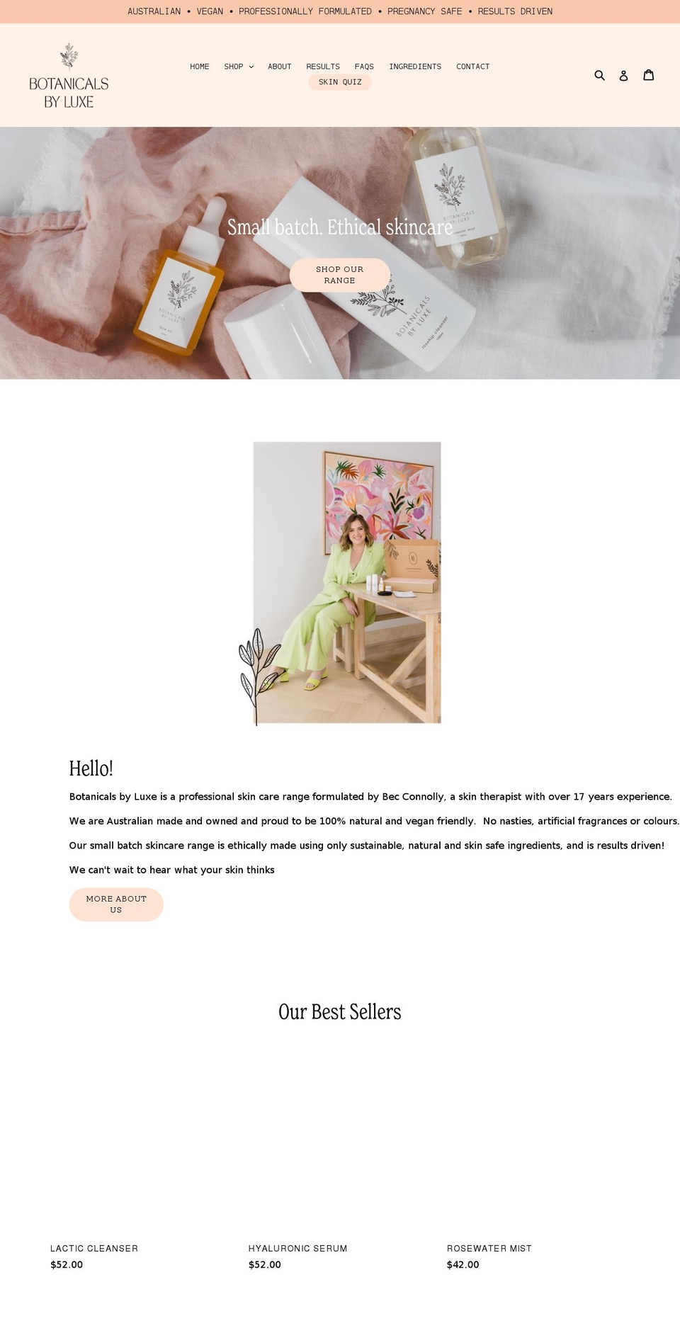botanicalsbyluxe.com.au shopify website screenshot