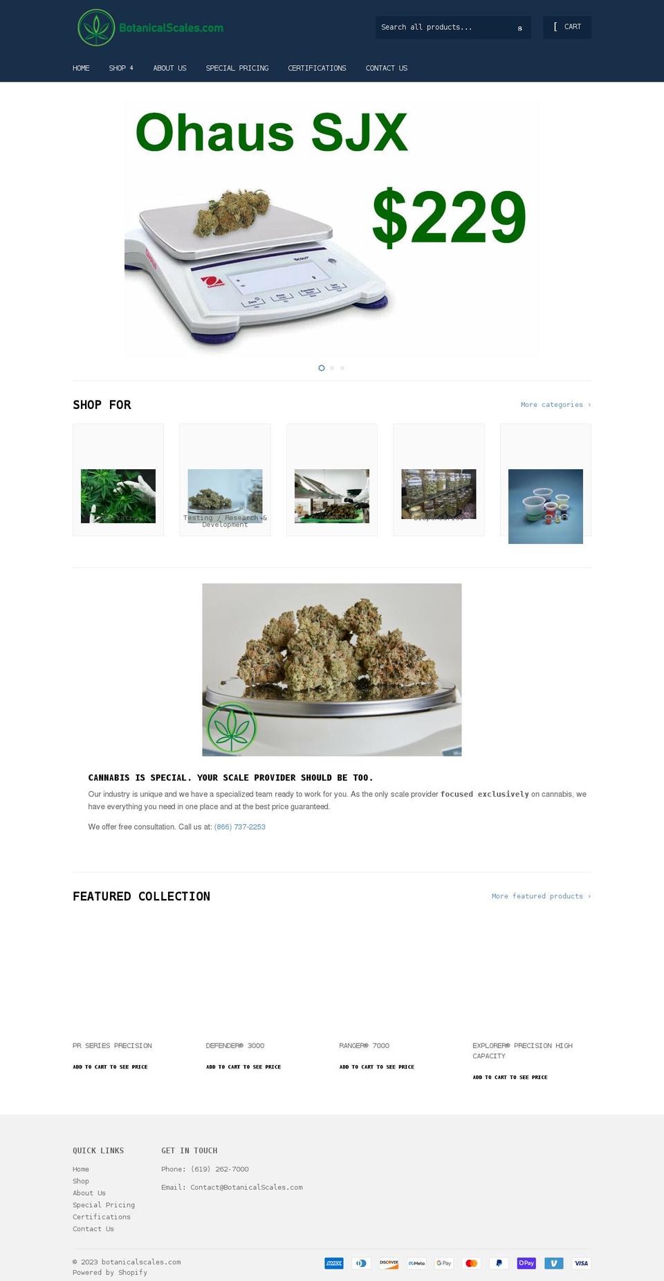 botanicalscales.com shopify website screenshot