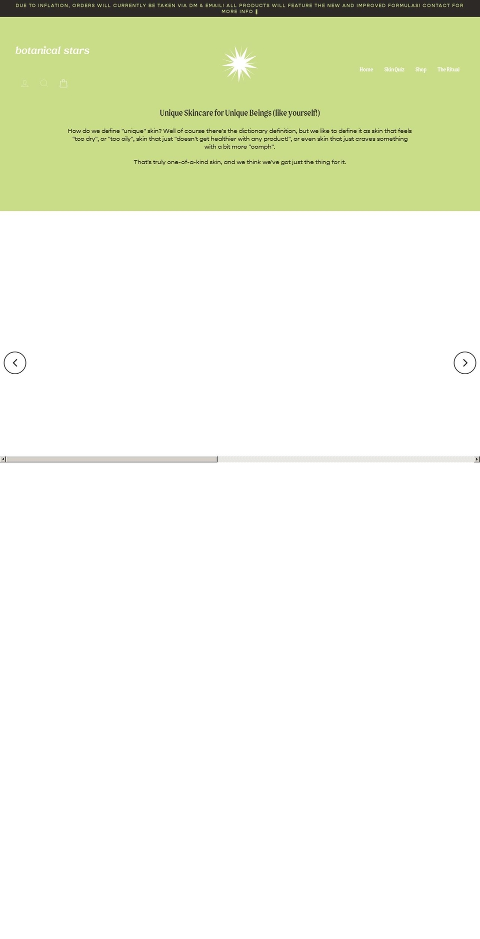 botanicalstars.com shopify website screenshot