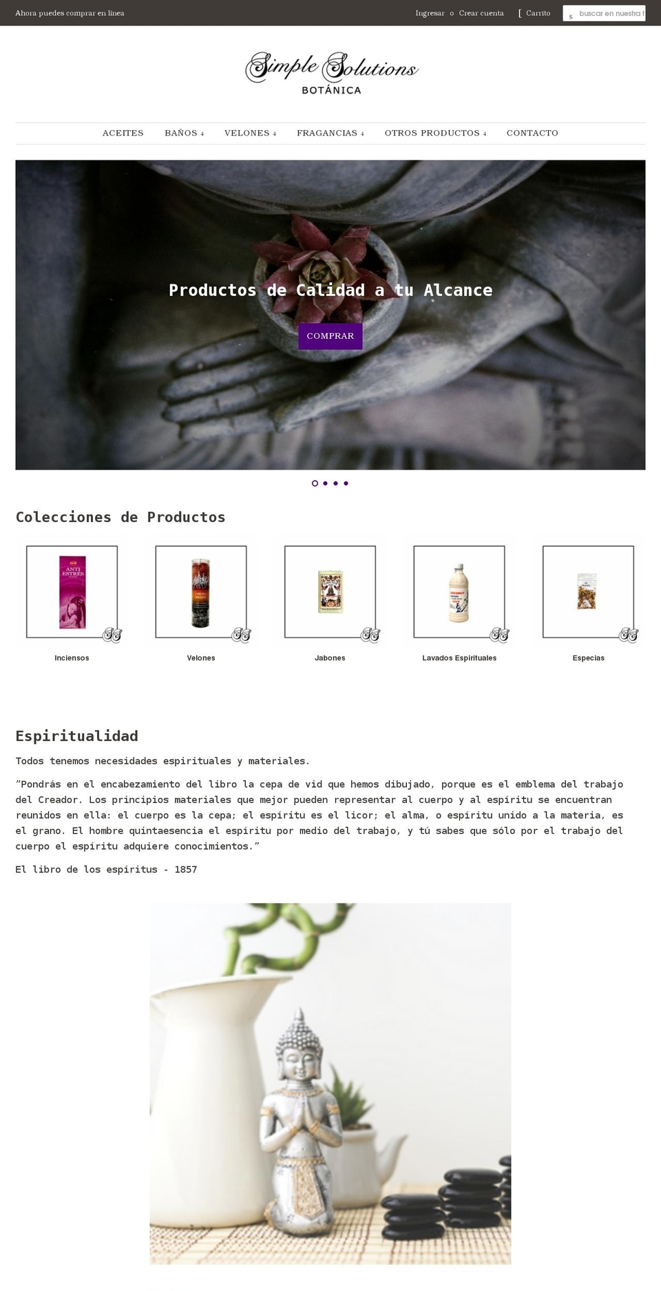 botanicasimplesolutions.com shopify website screenshot