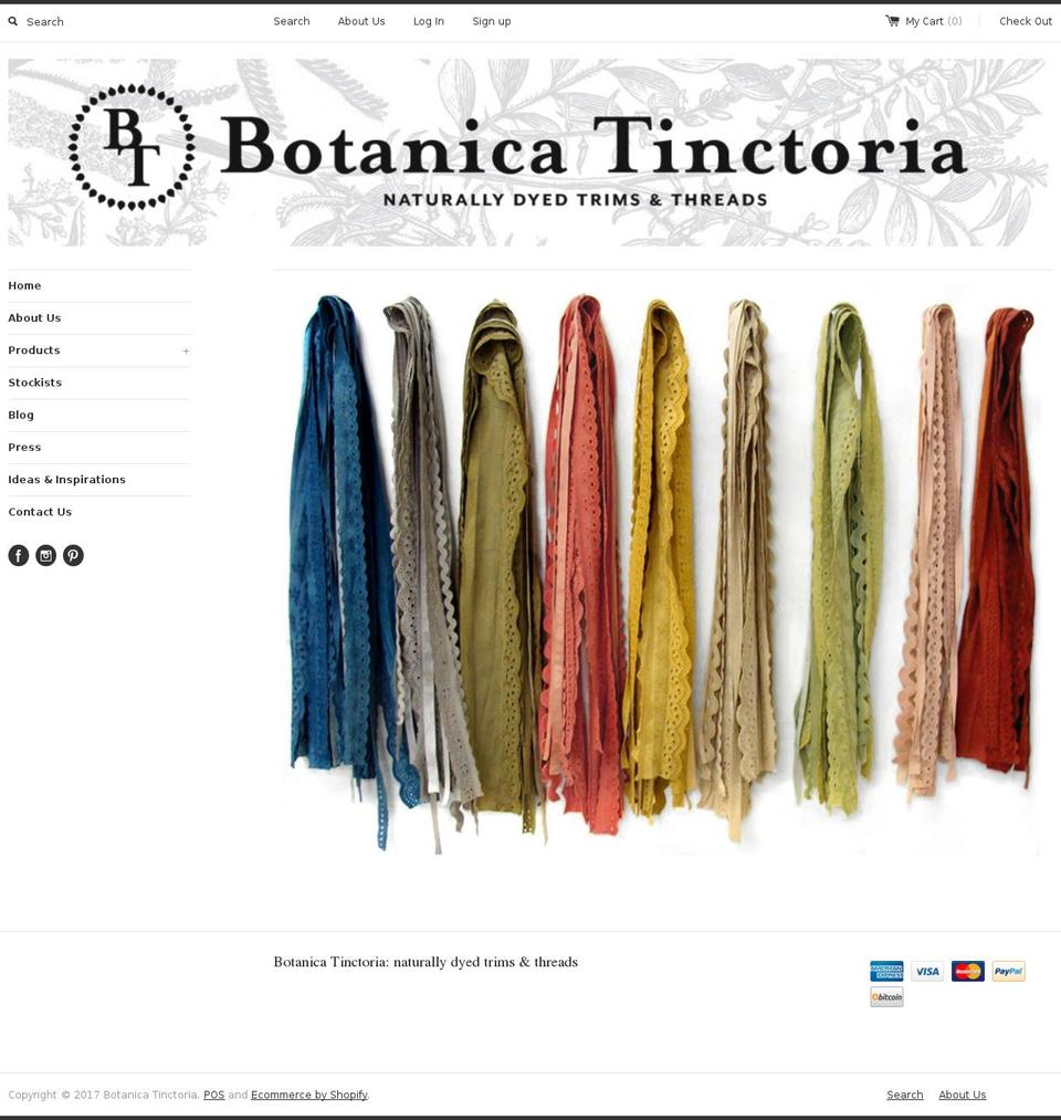 botanicatinctoria.com shopify website screenshot