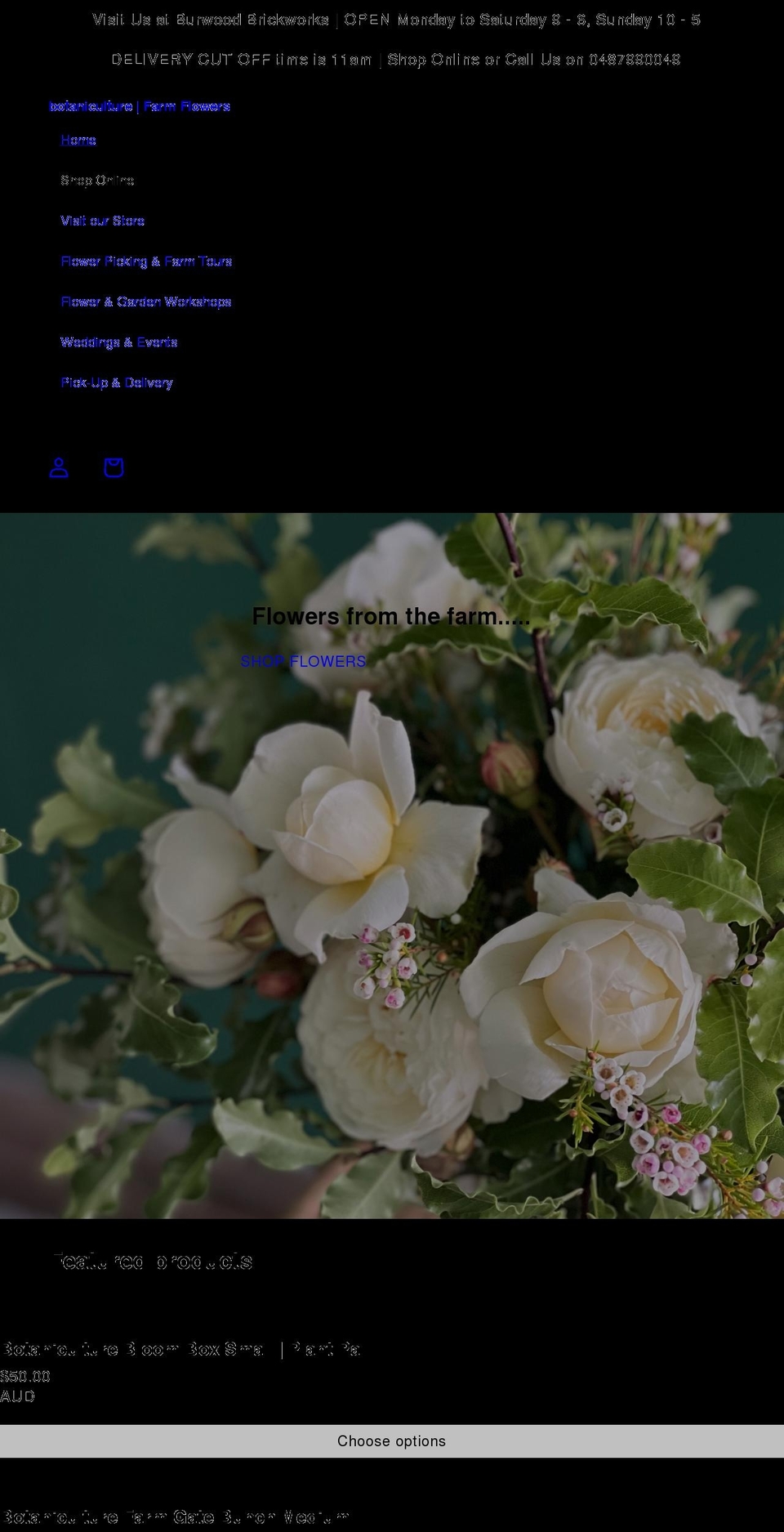 botaniculture.com.au shopify website screenshot