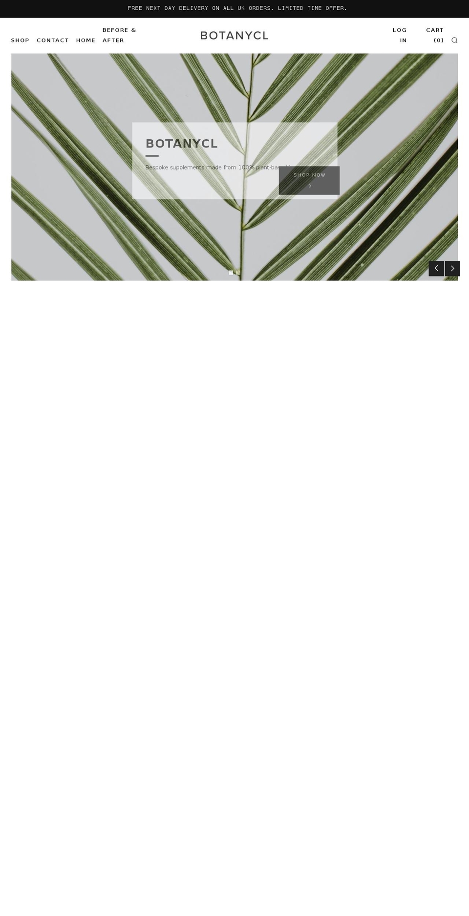 botanycl.com — Shopify storefront screenshot