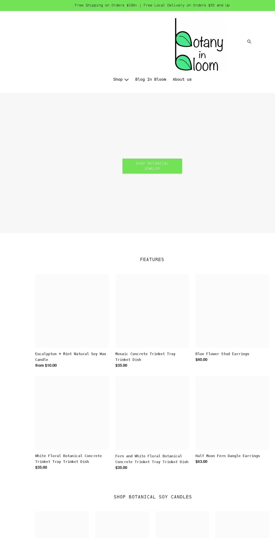 botanyinbloom.com shopify website screenshot