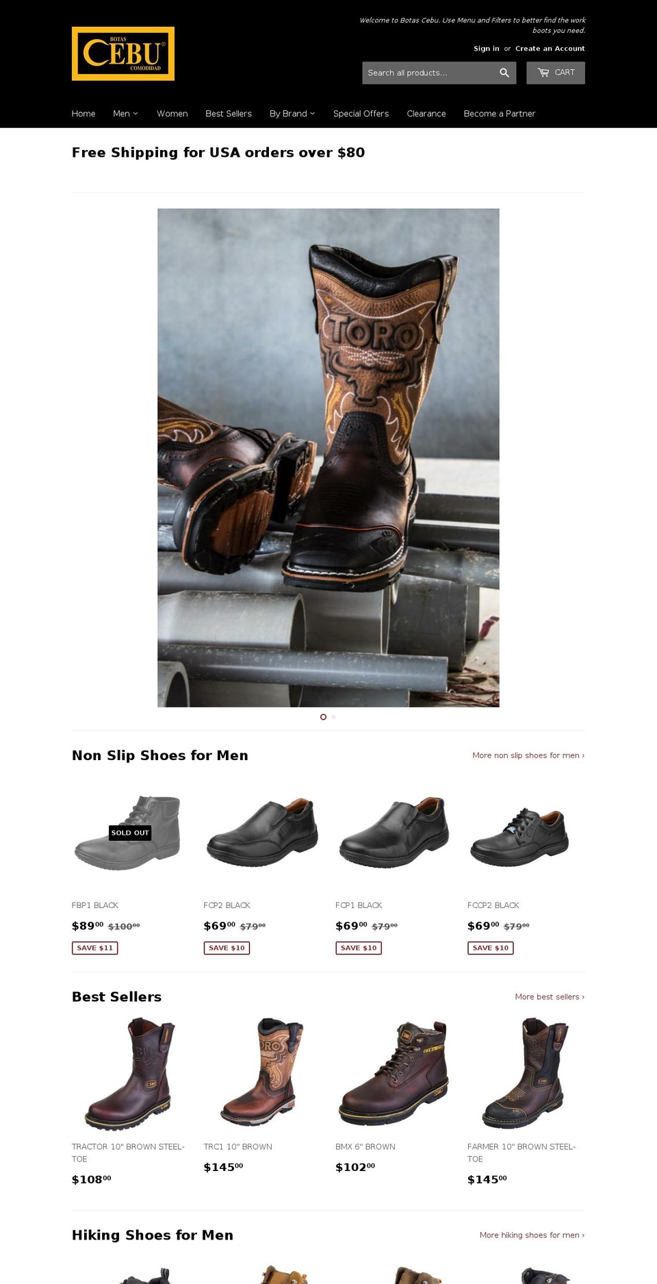 botasrodmor.com — Shopify storefront screenshot