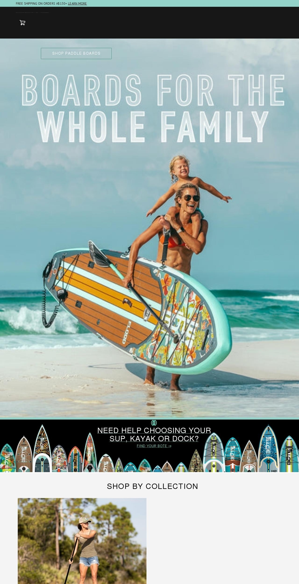 boteboard.com.au shopify website screenshot