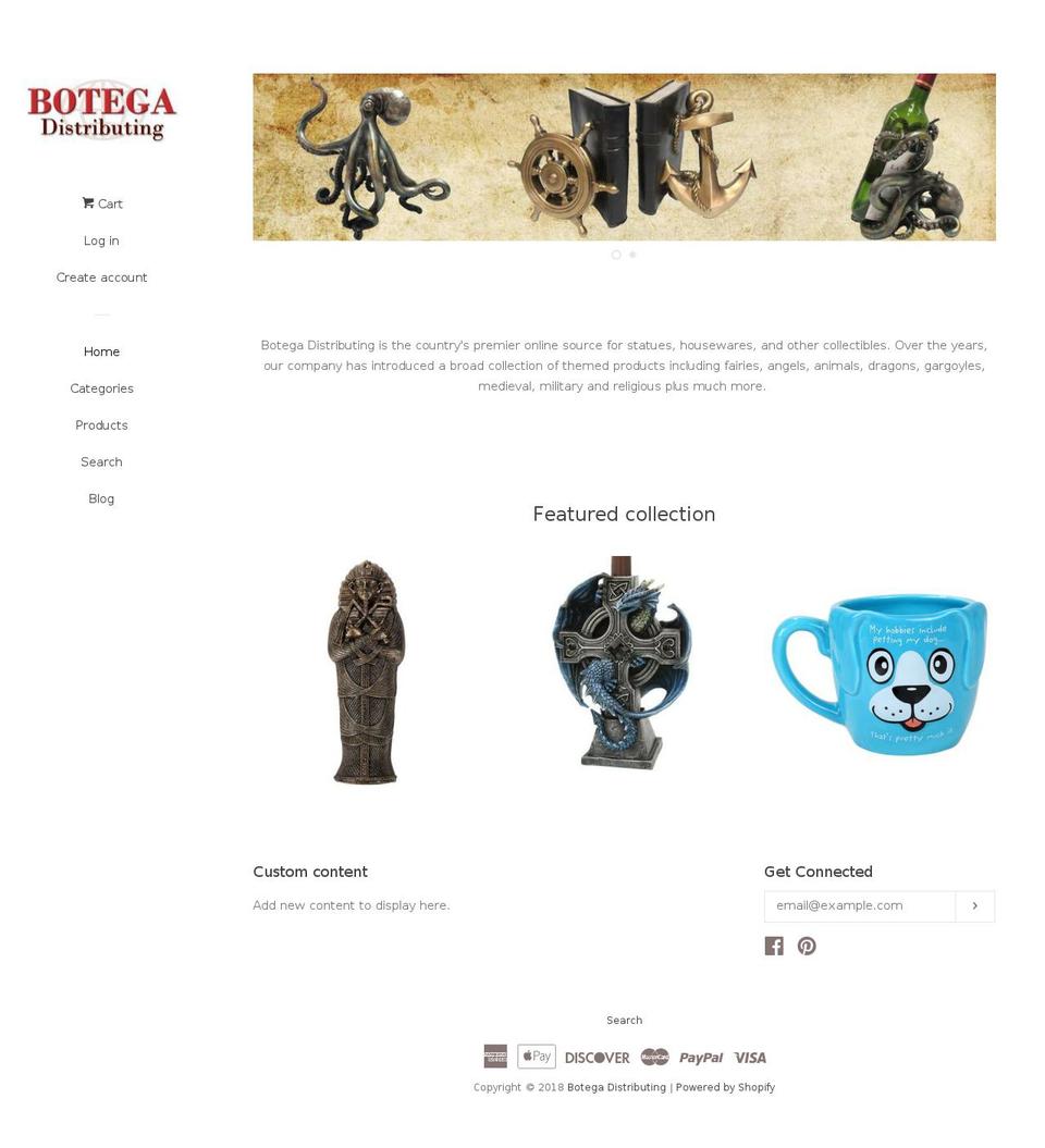 botegadistributing.com shopify website screenshot