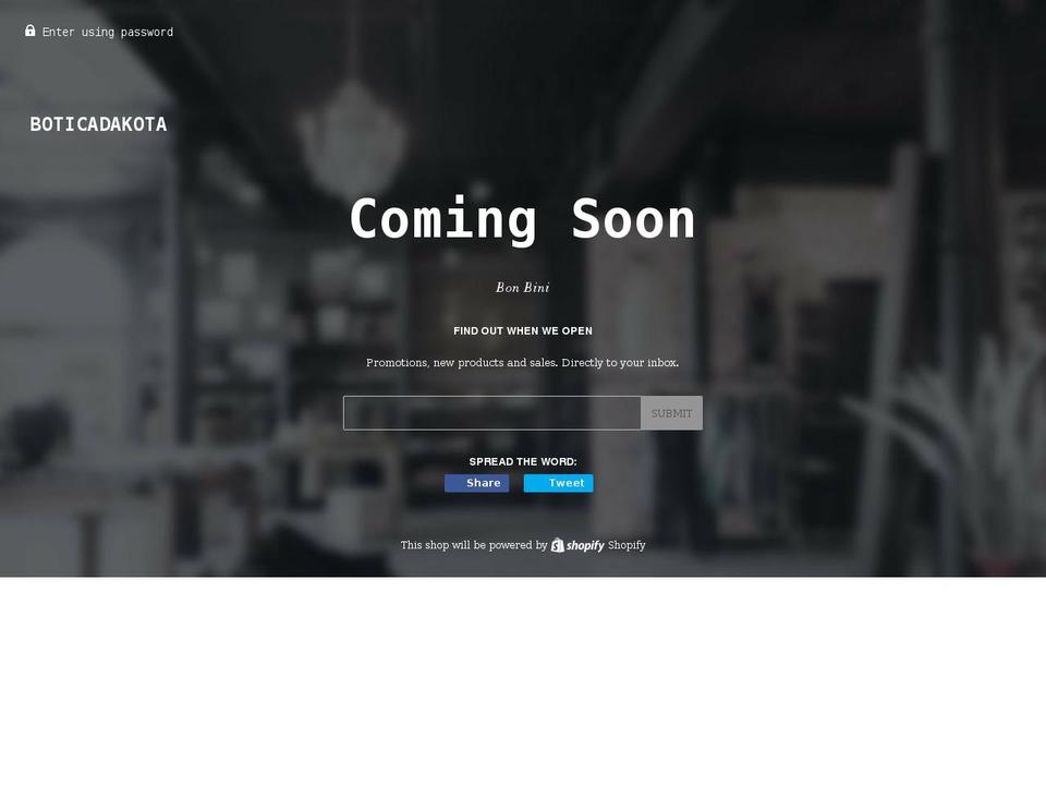 boticadakota.com shopify website screenshot