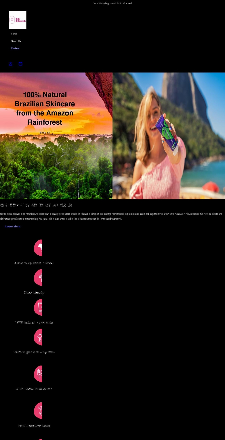 botobotanicals.com shopify website screenshot