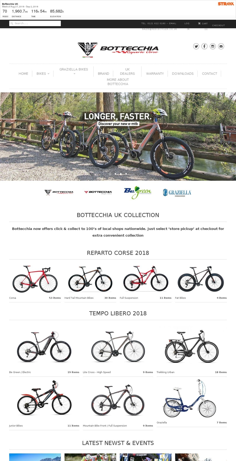 bottecchia.co.uk shopify website screenshot