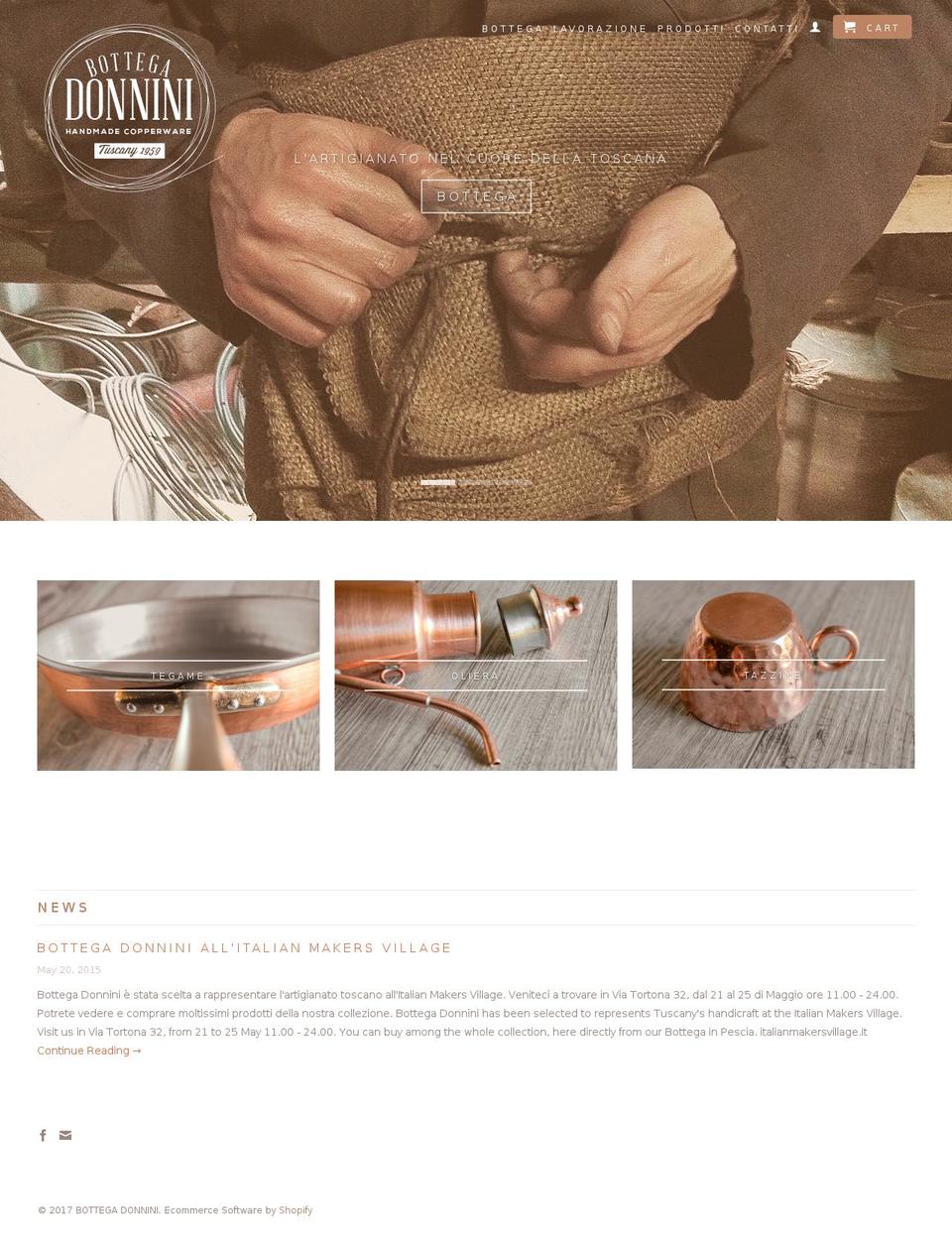 My Theme Shopify theme site example bottega-donnini.com