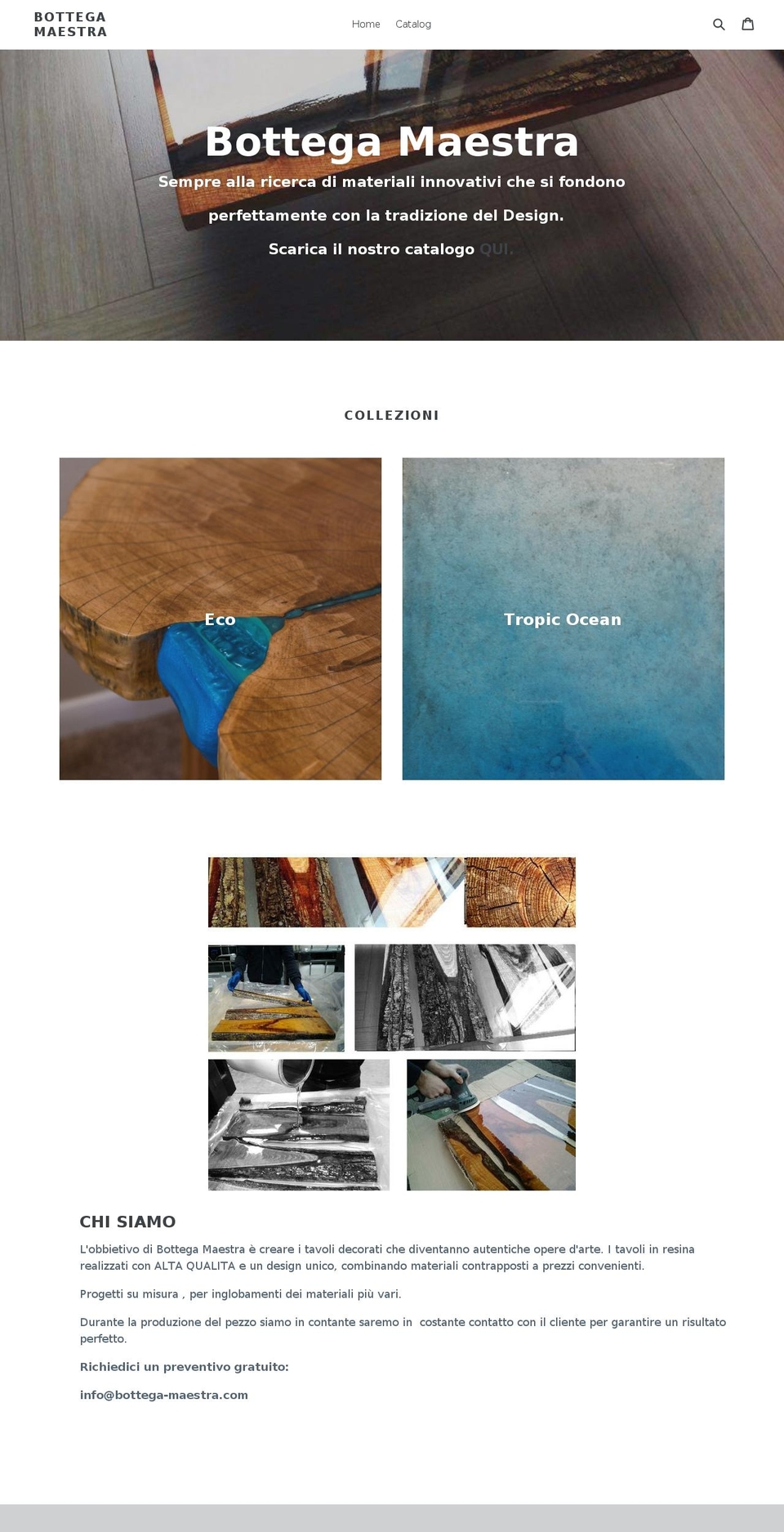 bottega-maestra.com — Shopify storefront screenshot