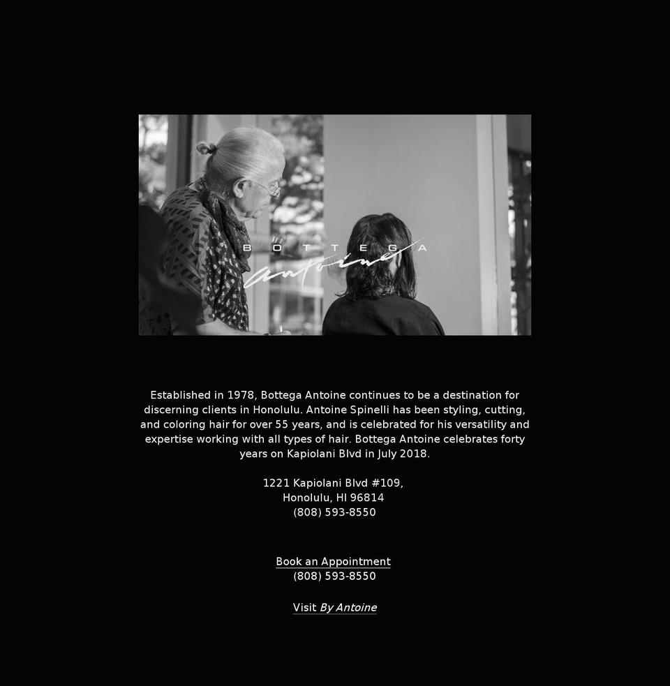bottegaantoine.com — Shopify storefront screenshot