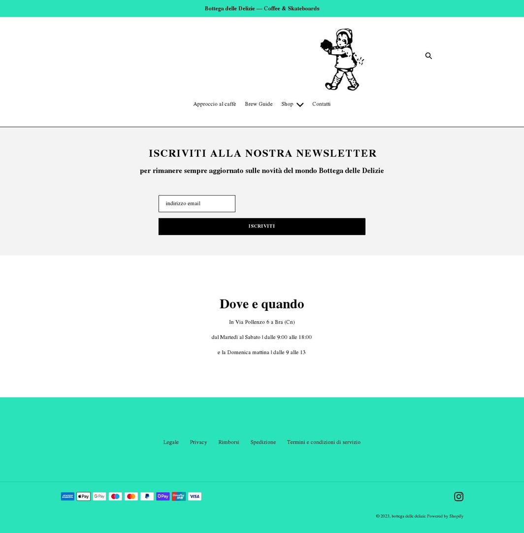 bottegadelledelizie.com shopify website screenshot