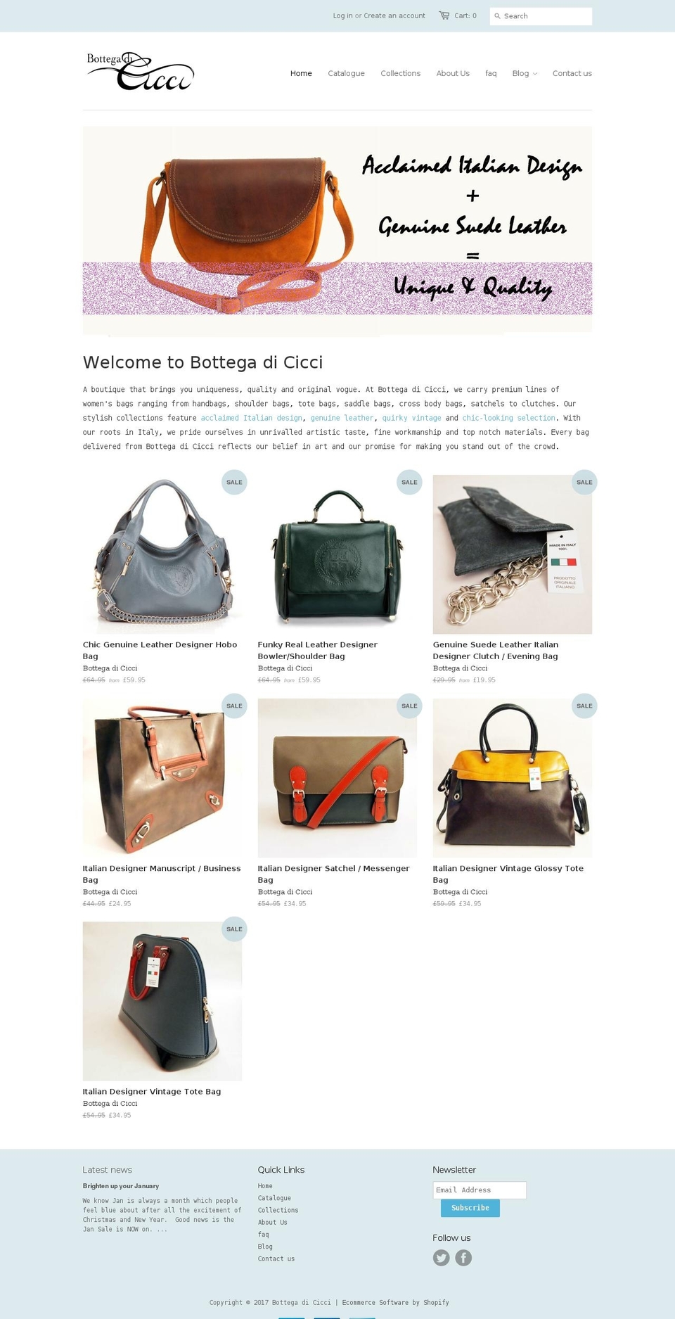 bottegadicicci.com shopify website screenshot