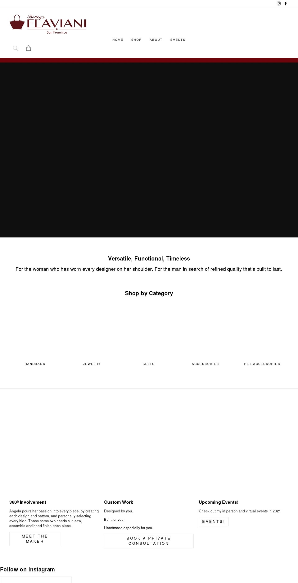 bottegaflaviani.com shopify website screenshot