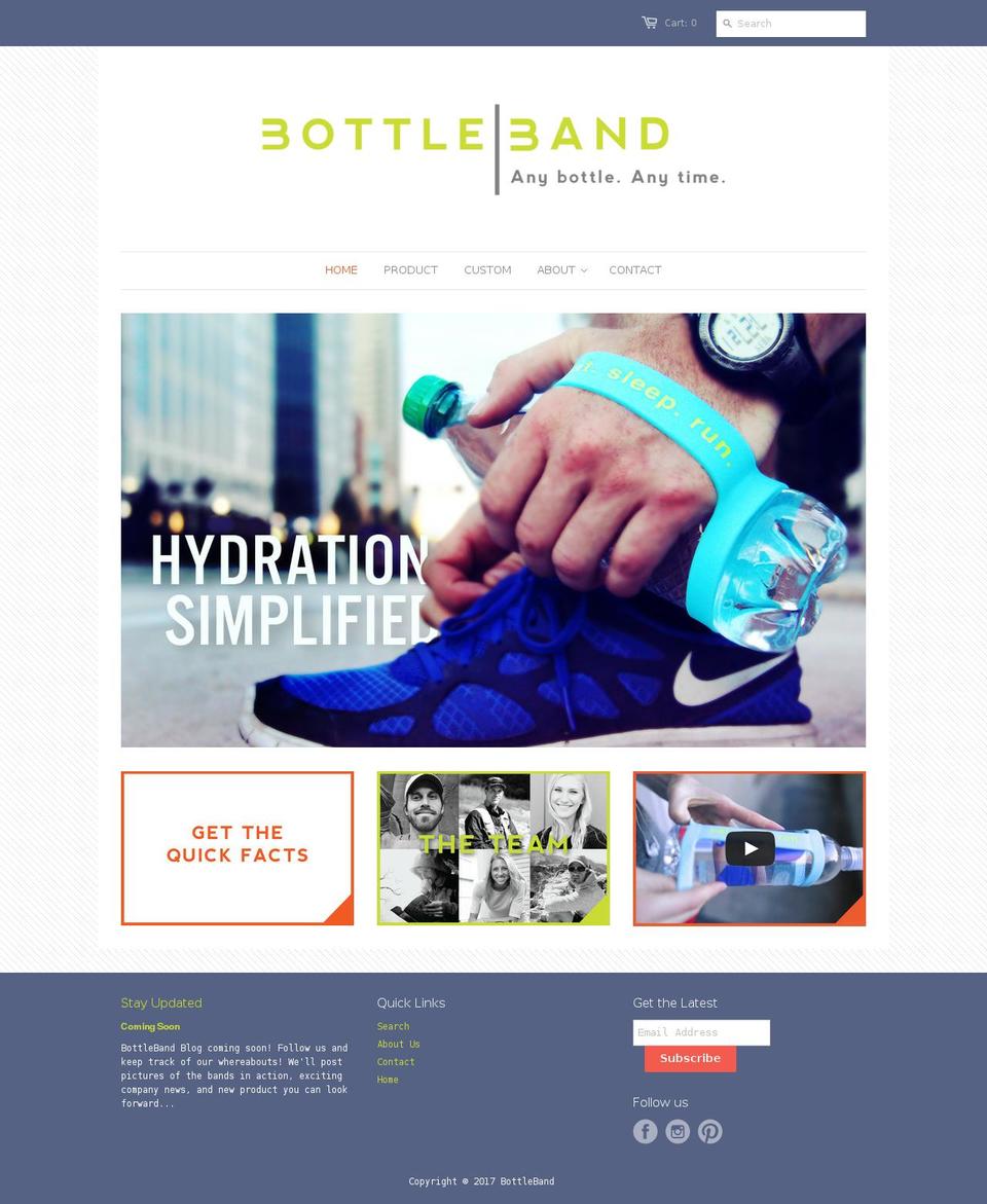 bottleband.net shopify website screenshot