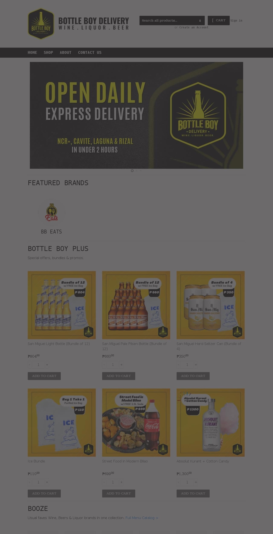 bottleboyph.com shopify website screenshot