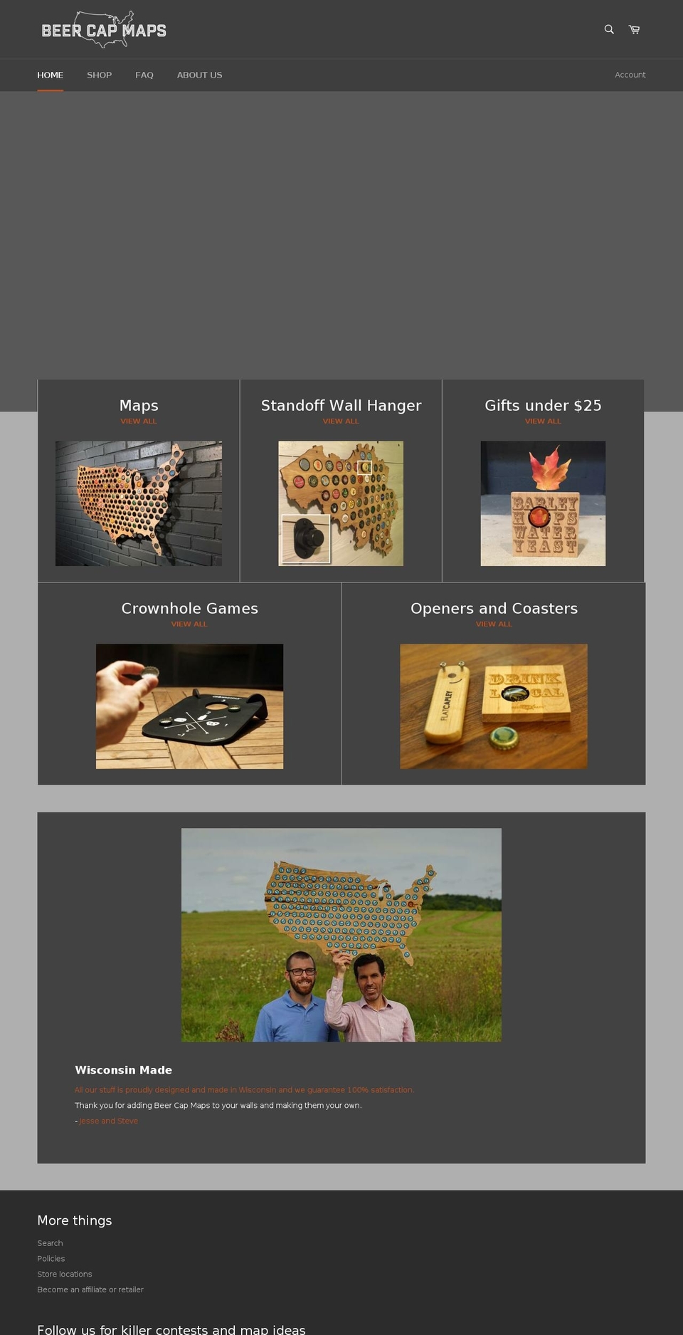 bottlecapmap.com — Shopify storefront screenshot