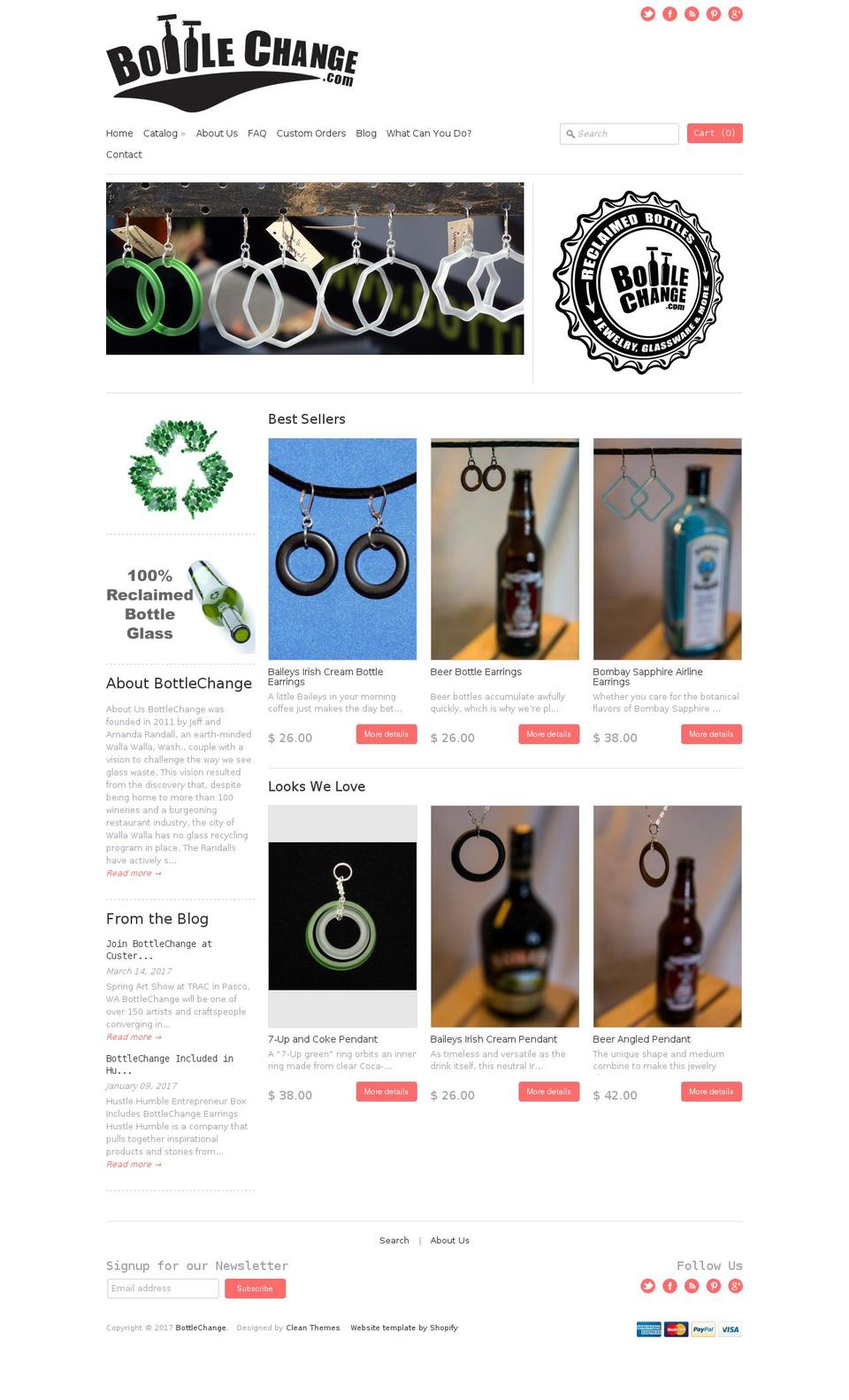 Expression Shopify theme site example bottlechange.com