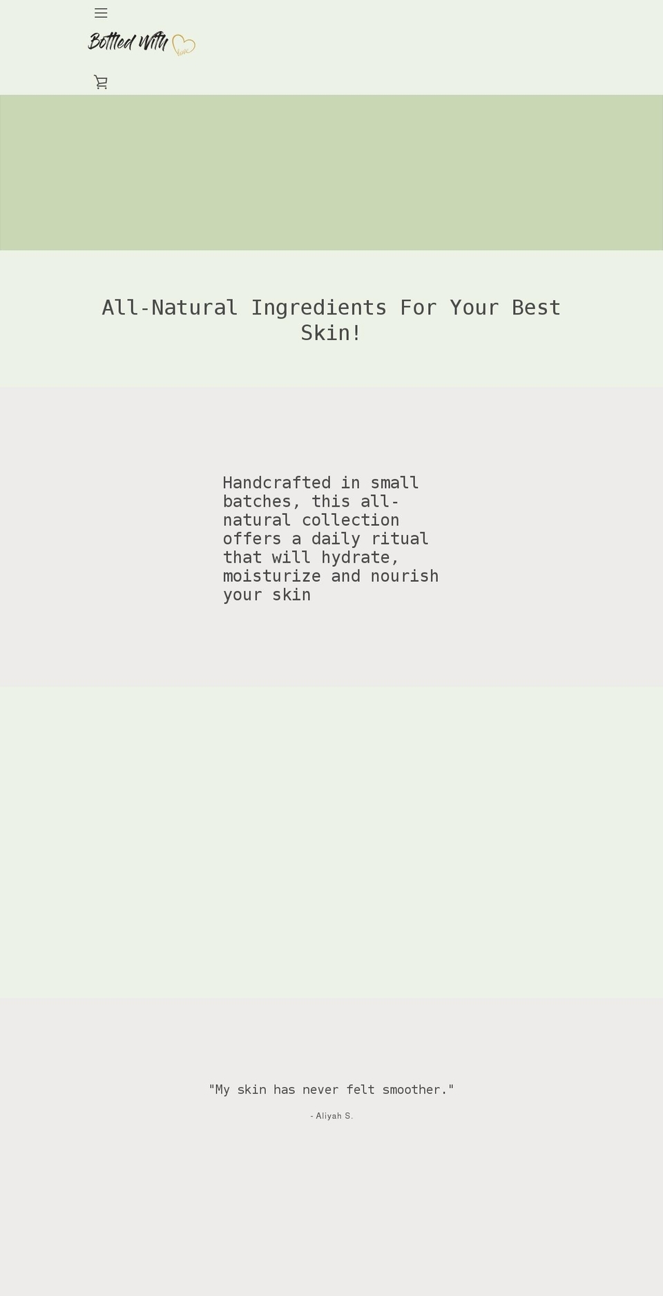 bottledwithlove.net shopify website screenshot