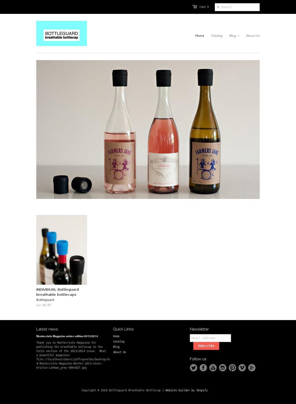 bottleguard.biz shopify website screenshot