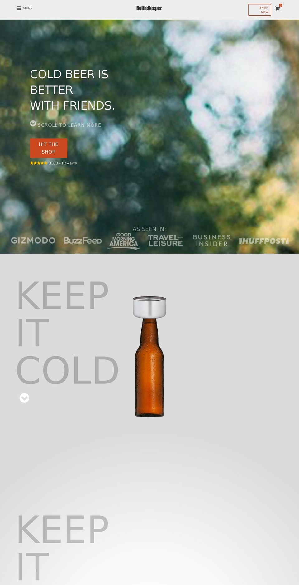 bottlekeeper.rocks shopify website screenshot