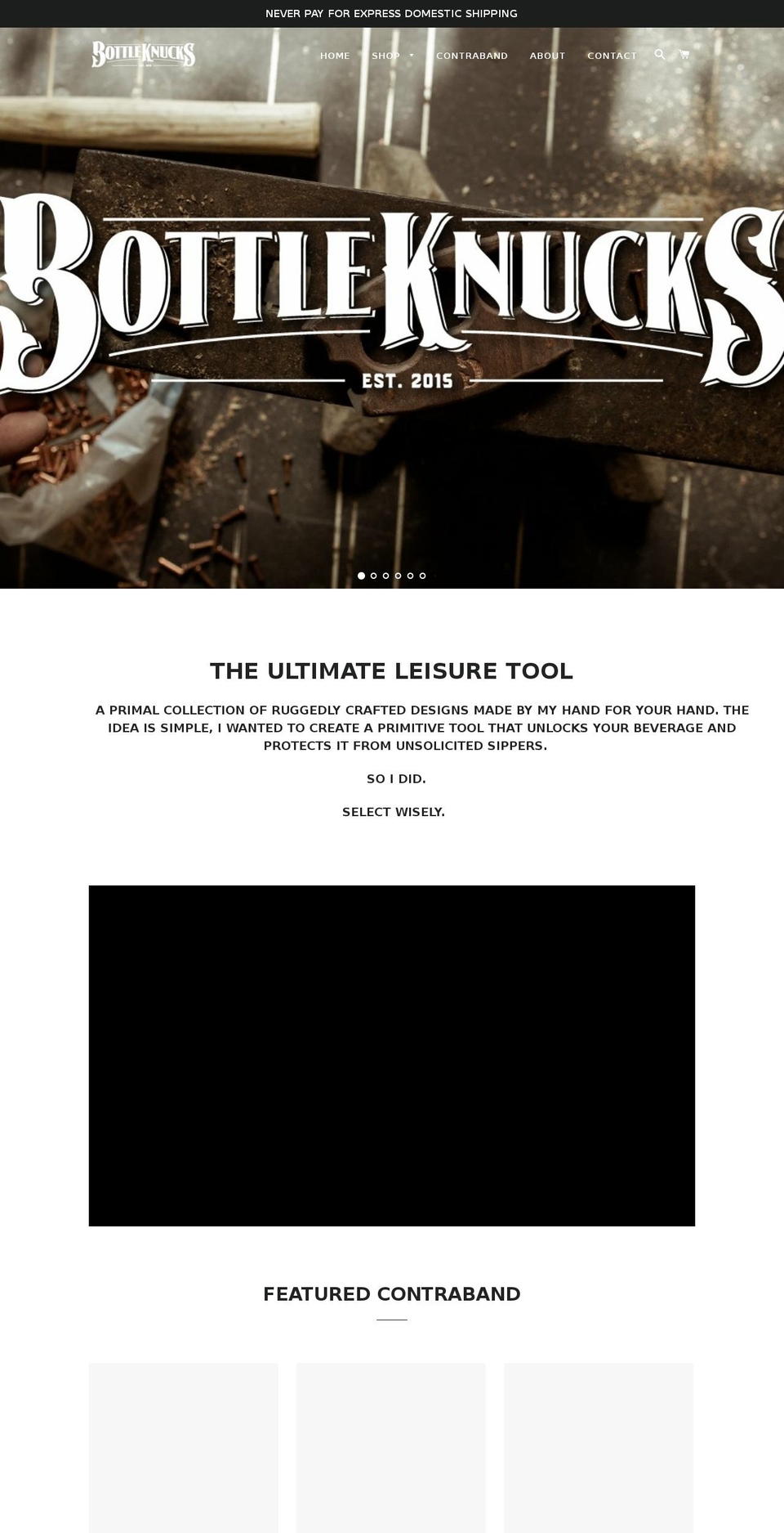 bottleknucks.com shopify website screenshot