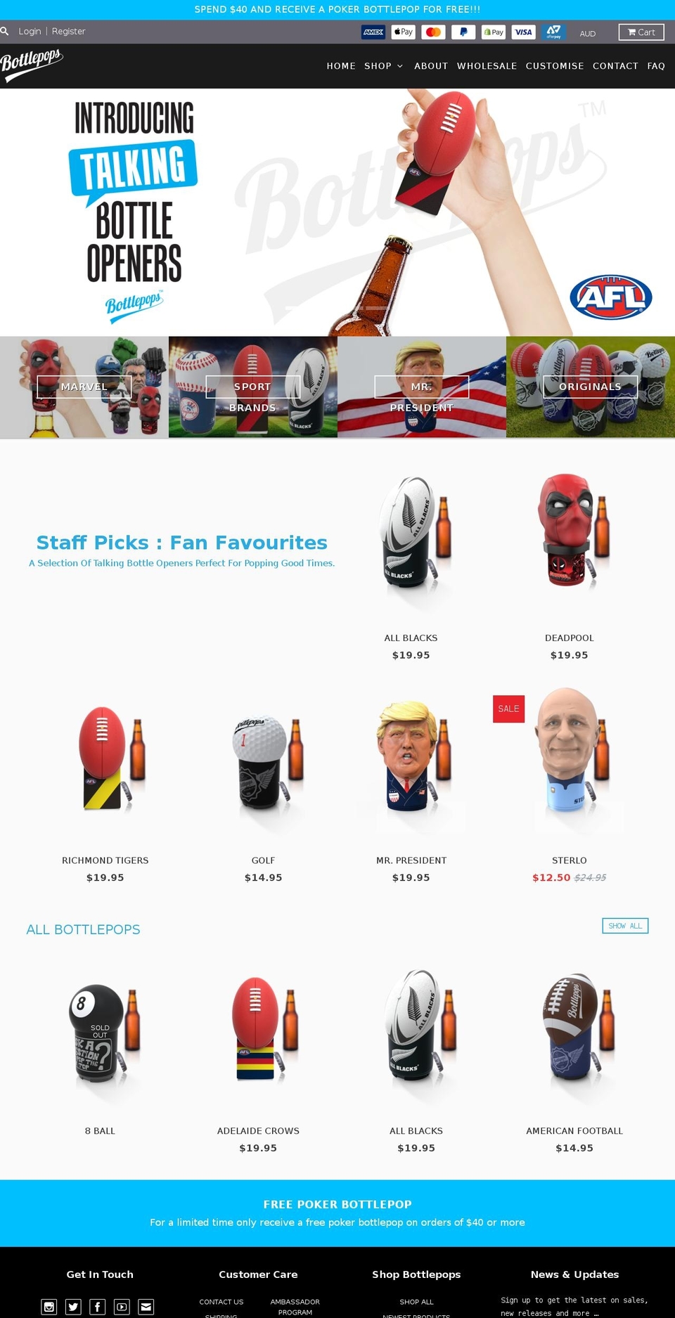 bottlepops.co.uk shopify website screenshot