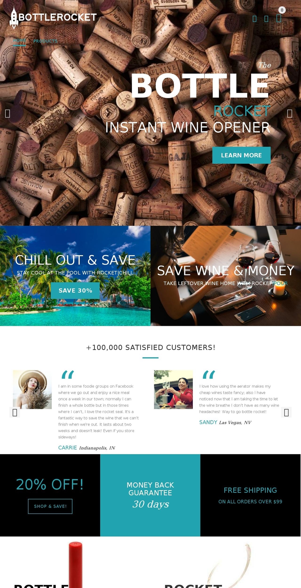 Bottle Rocket Shopify theme site example bottlerocketopener.com