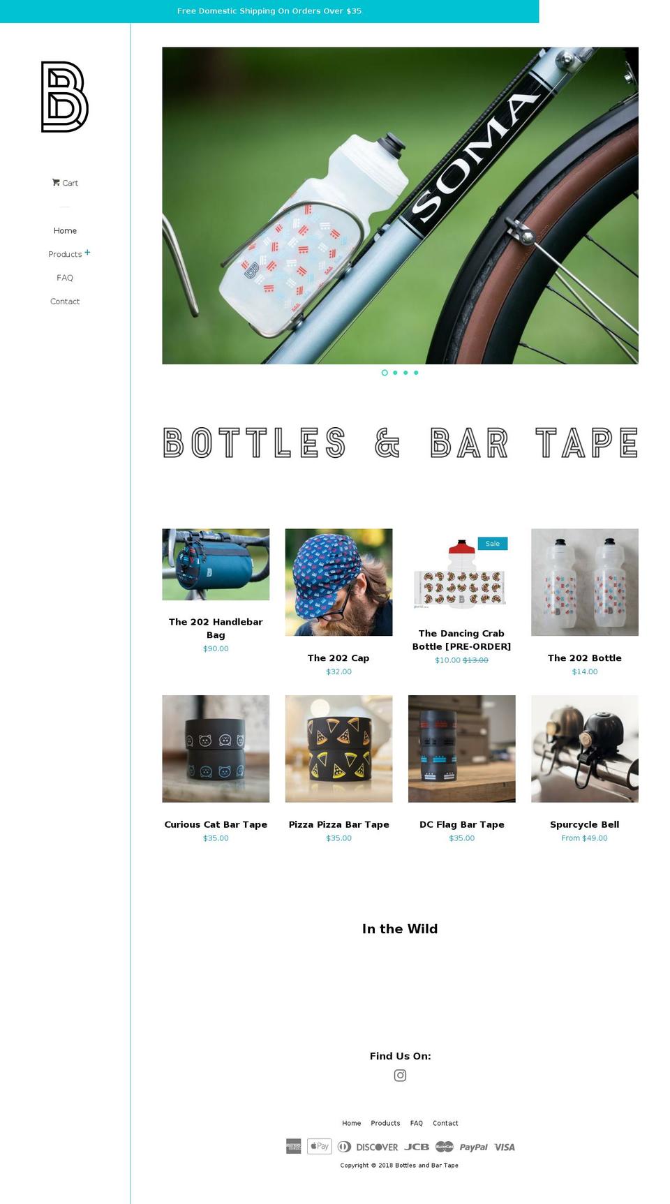 bottlesandbartape.com — Shopify storefront screenshot