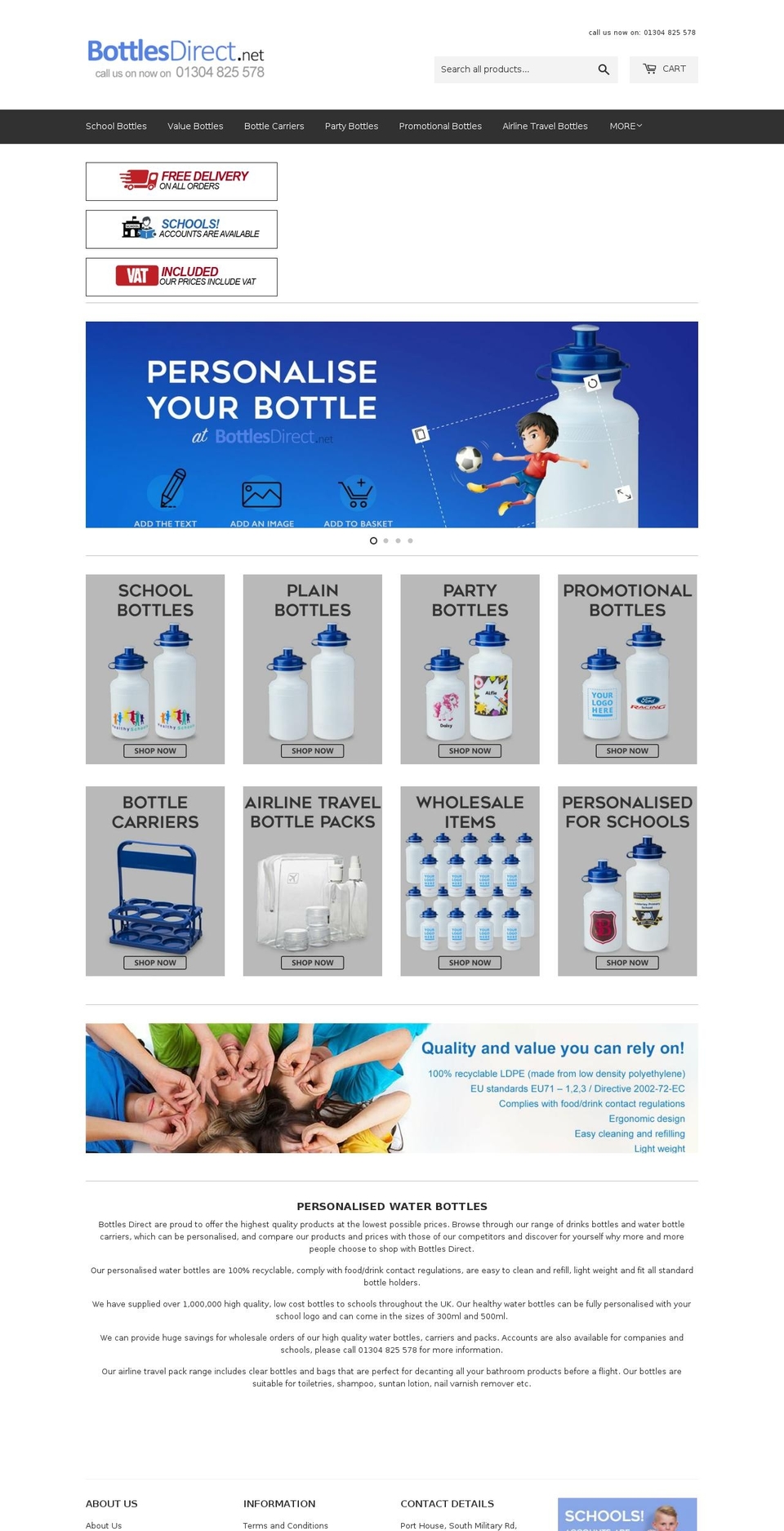 bottlesdirect.net shopify website screenshot