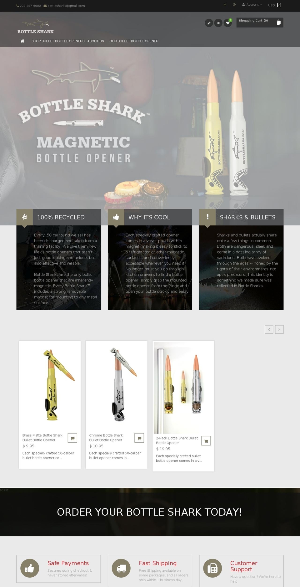 effect Shopify theme site example bottlesharks.com