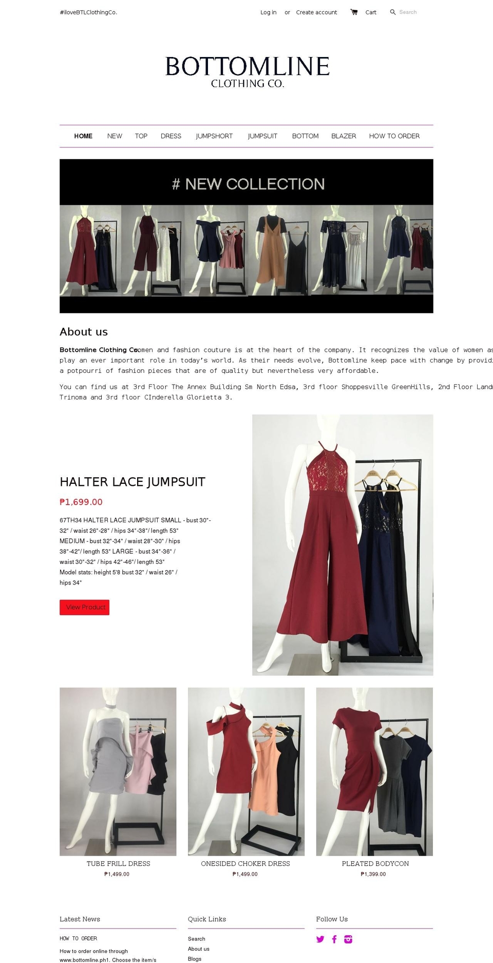 bottomlineph.com shopify website screenshot