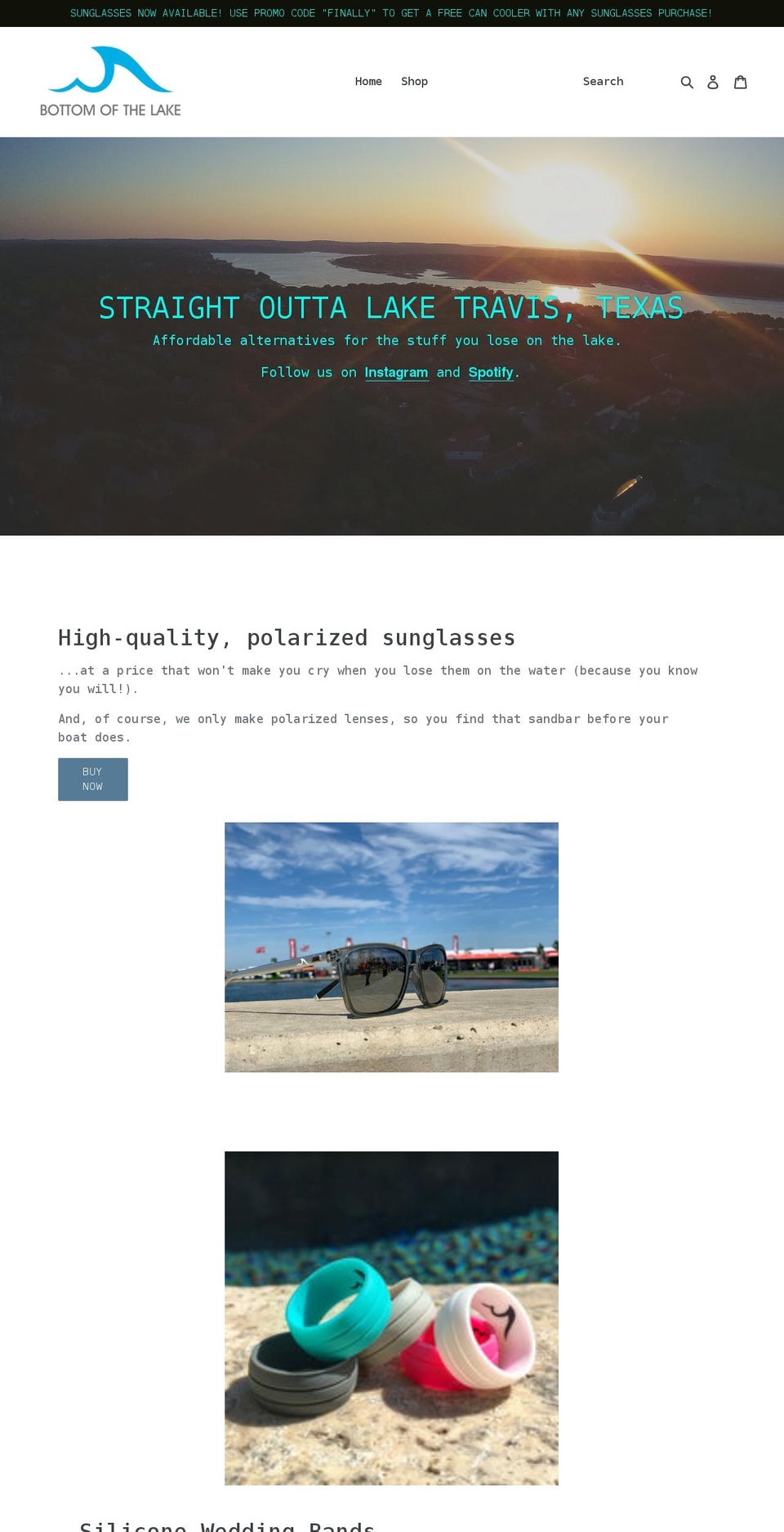 bottomofthelakeapparel.com shopify website screenshot