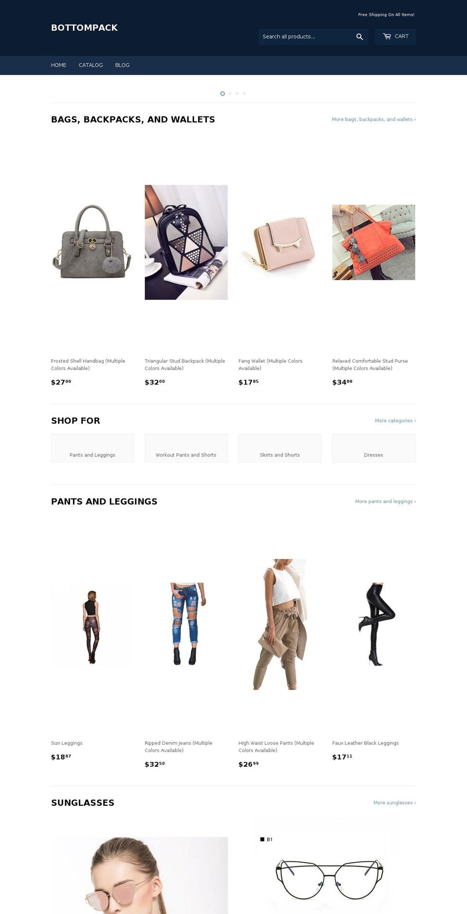 bottompack.com shopify website screenshot
