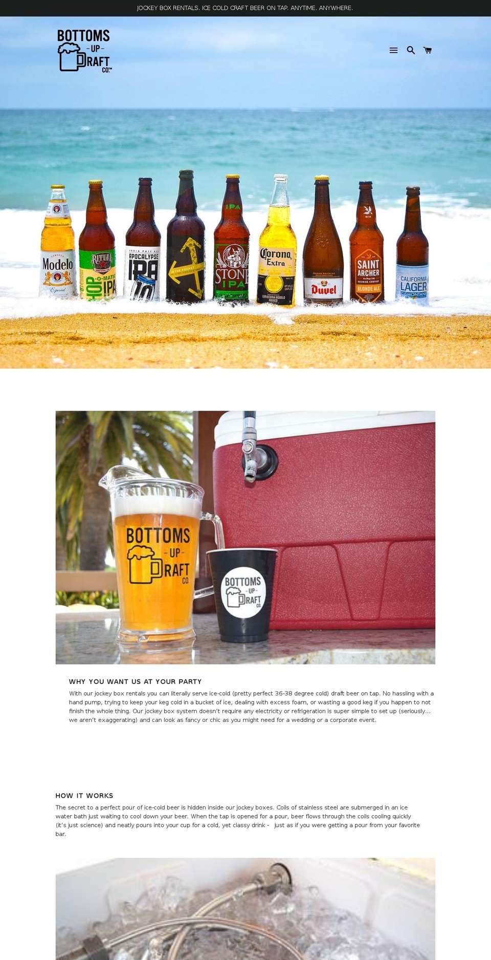bottomsupdraftco.com — Shopify storefront screenshot