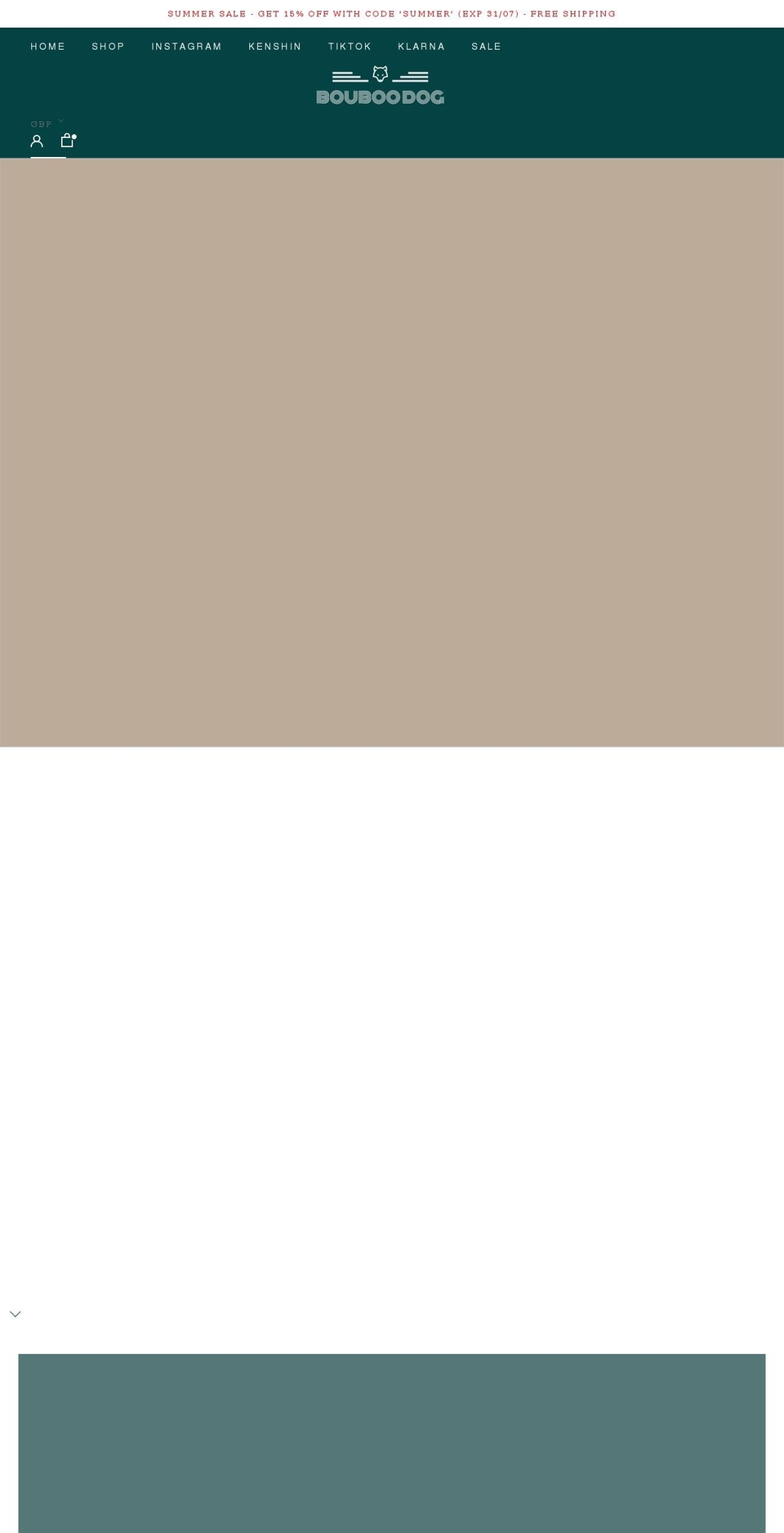 bouboodog.com shopify website screenshot
