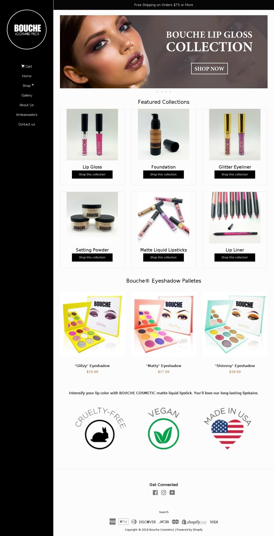 bouchecosmetics.com — Shopify storefront screenshot