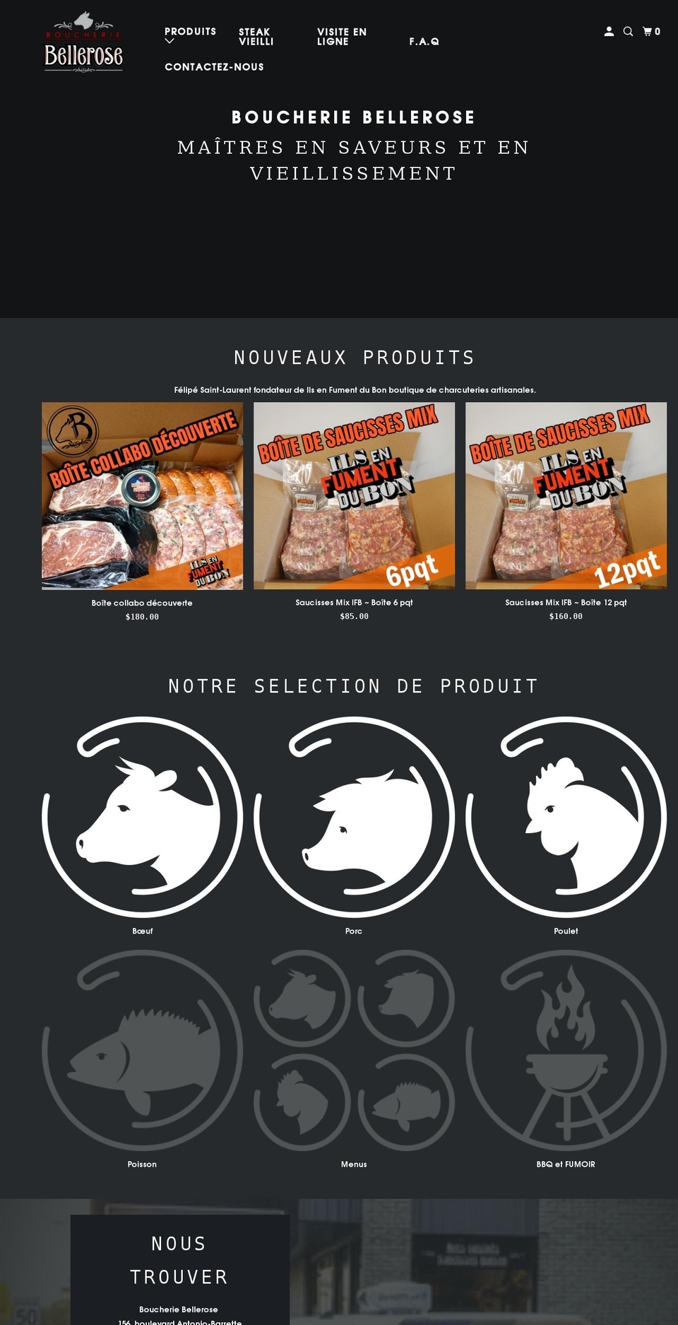 boucheriebellerose.com shopify website screenshot