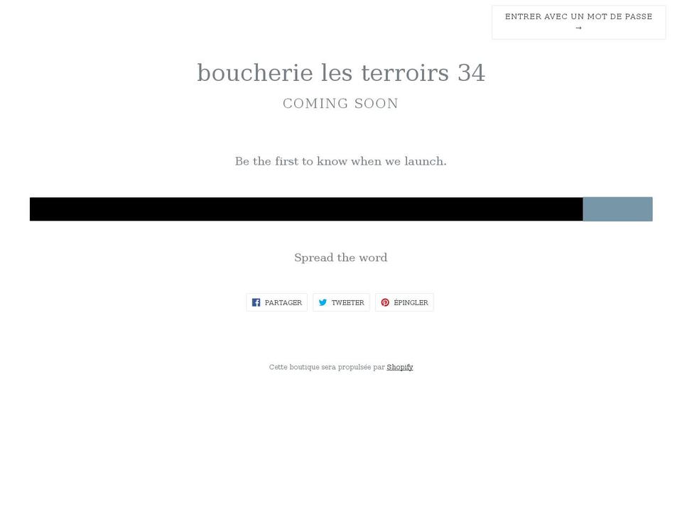 boucherielesterroirs.com — Shopify storefront screenshot