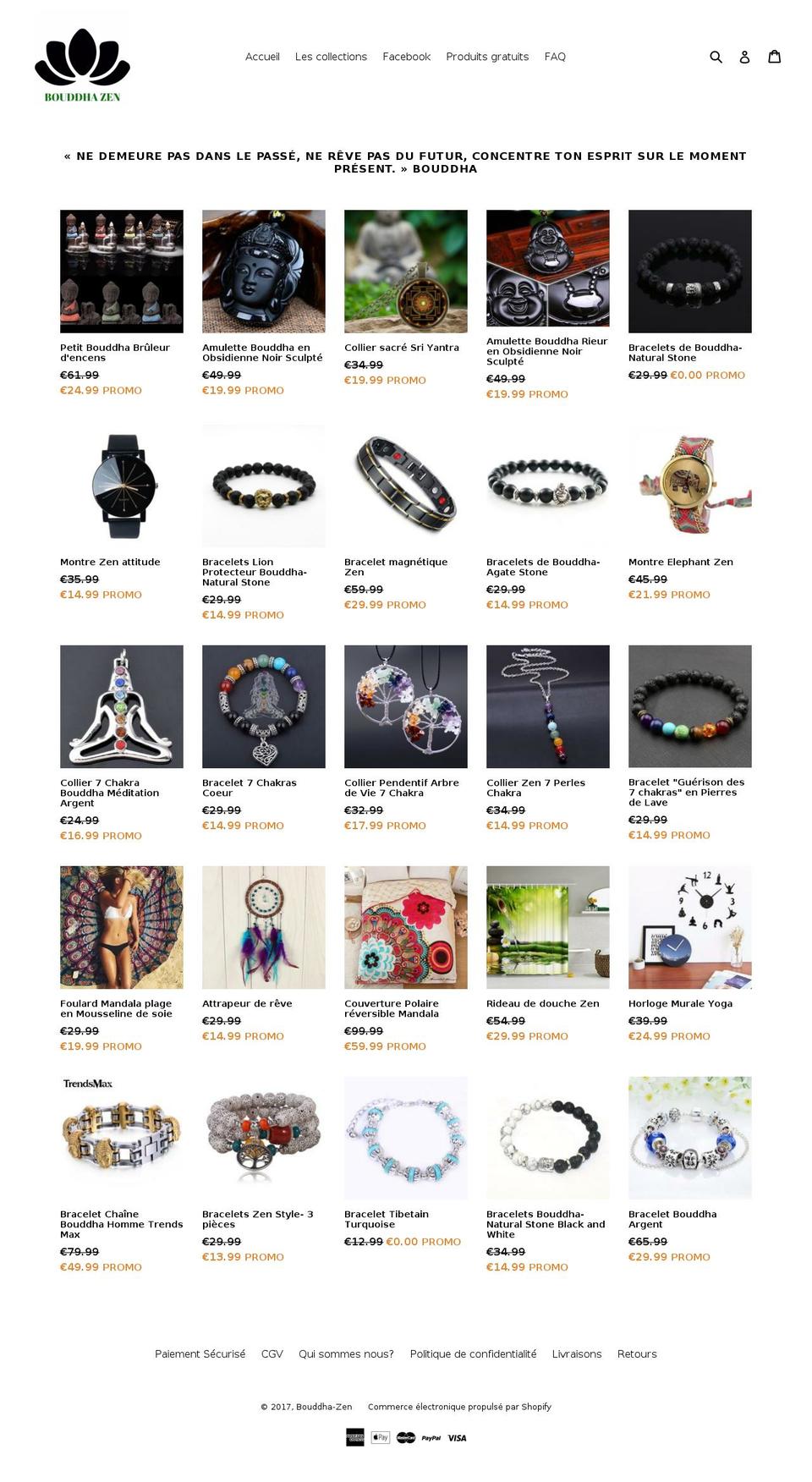 bouddhazen.com shopify website screenshot