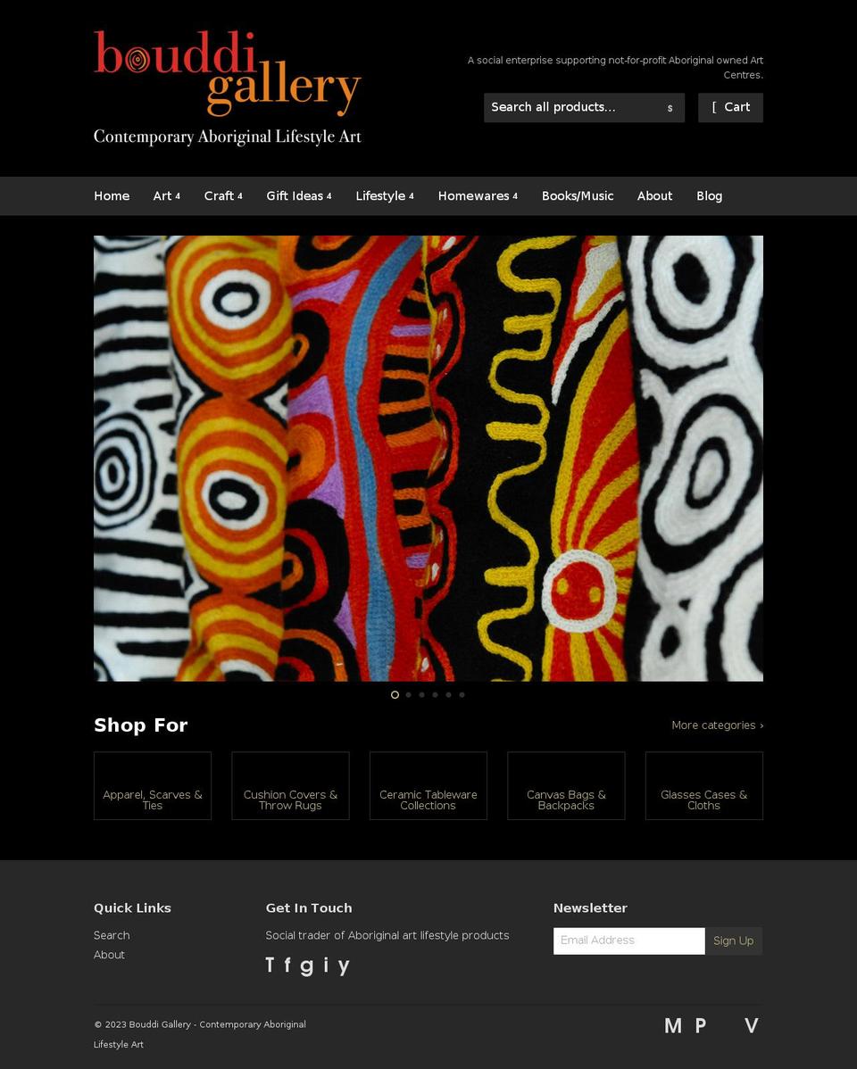 bouddigallery.com.au shopify website screenshot