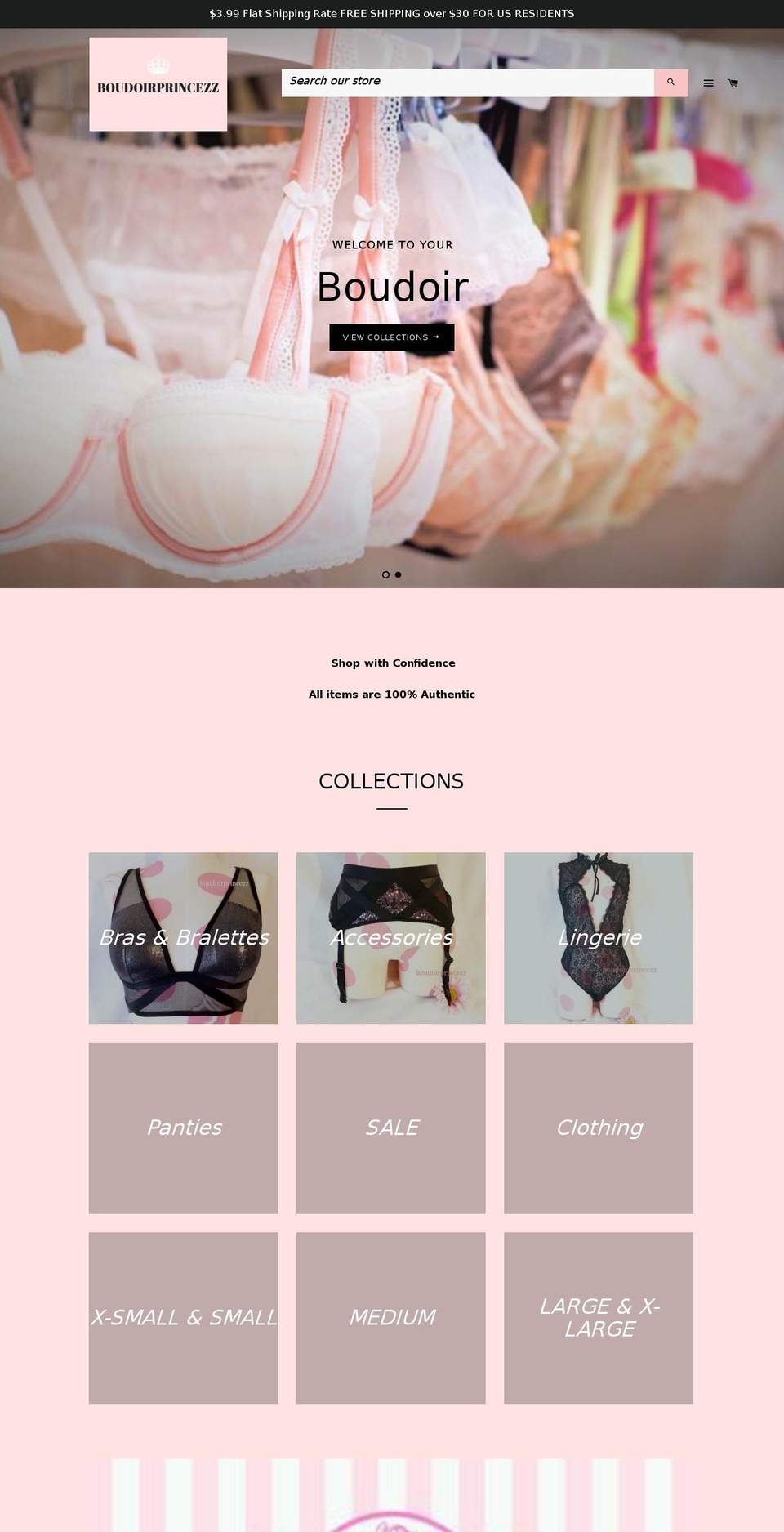 boudoirprincezz.com — Shopify storefront screenshot