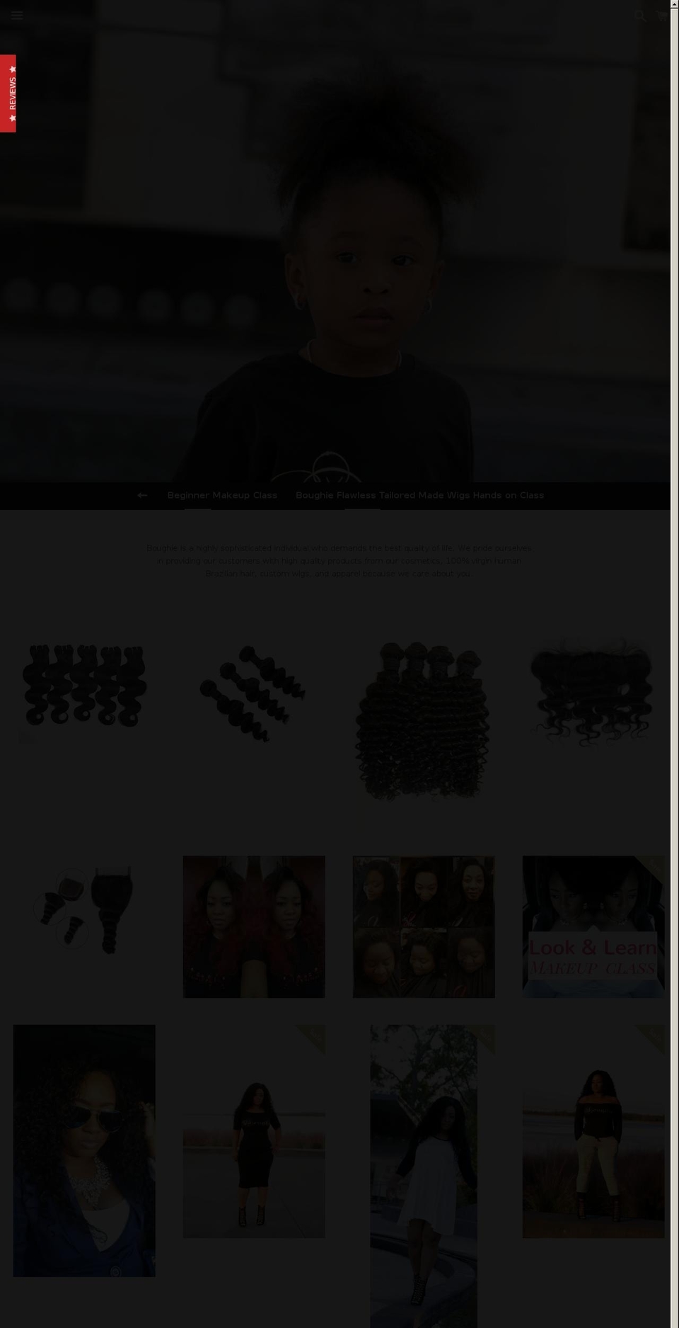 boughieessentials.com shopify website screenshot