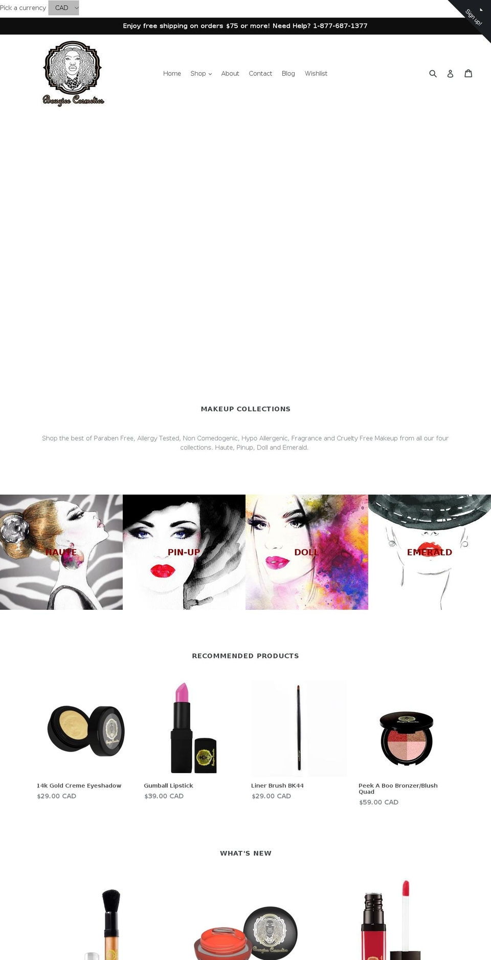 bougieecosmetics.com shopify website screenshot