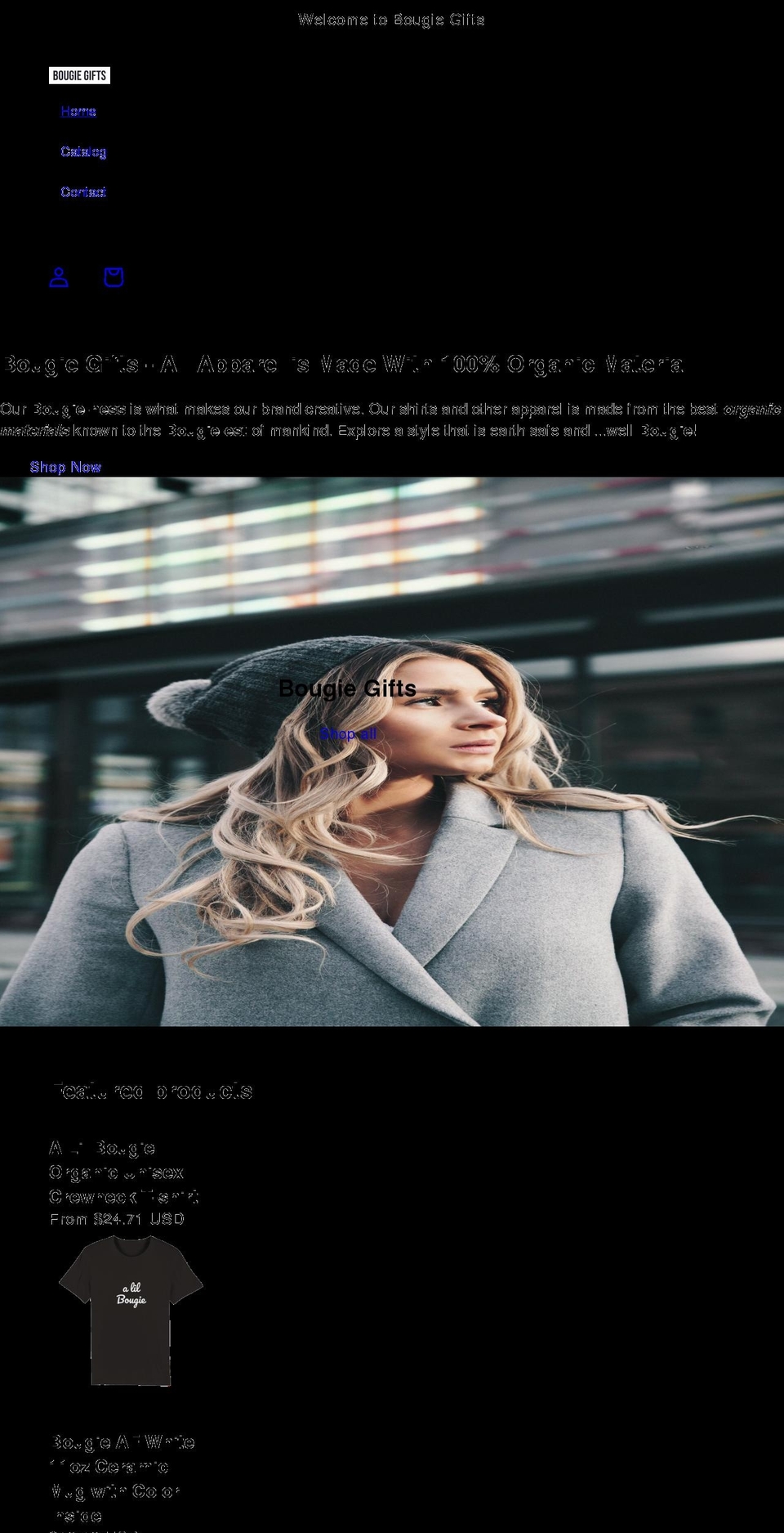 bougiegifts.com shopify website screenshot