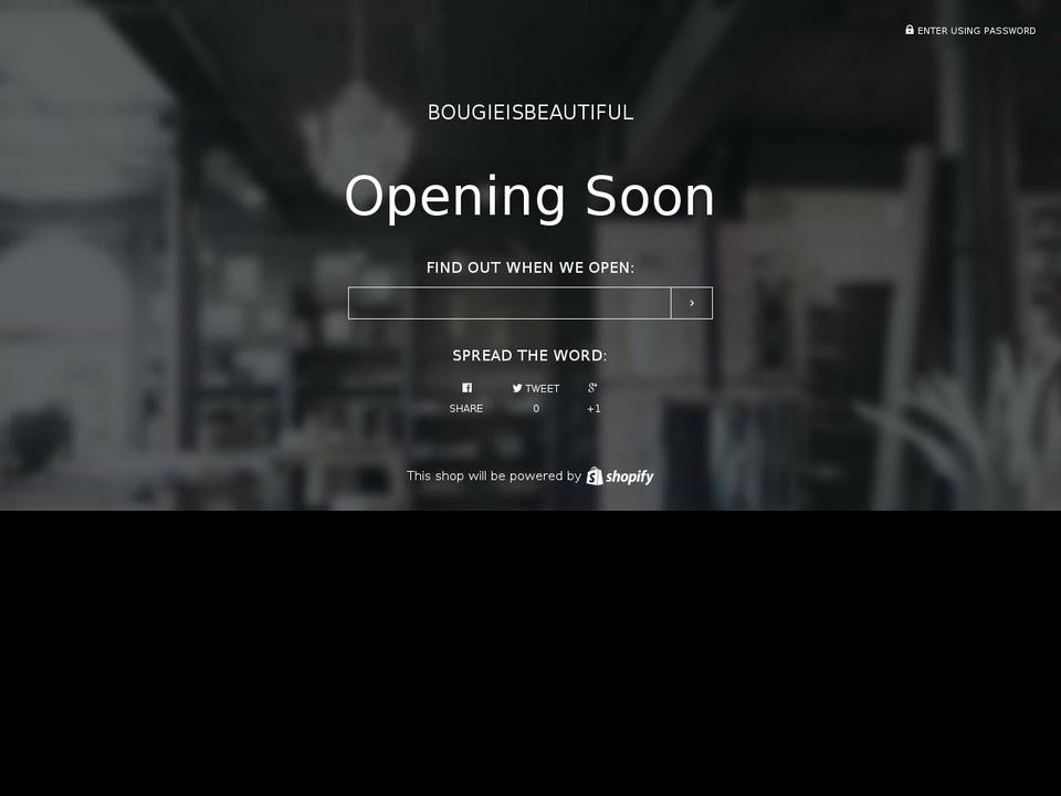 bougieisbeautiful.com — Shopify storefront screenshot
