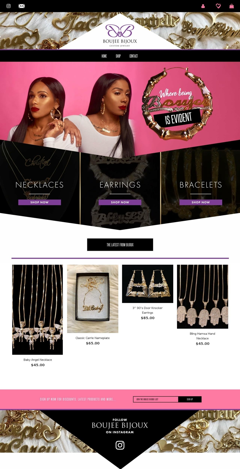 boujeebijoux.com — Shopify storefront screenshot