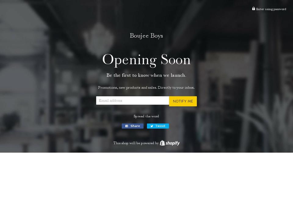 boujeeboys.com — Shopify storefront screenshot